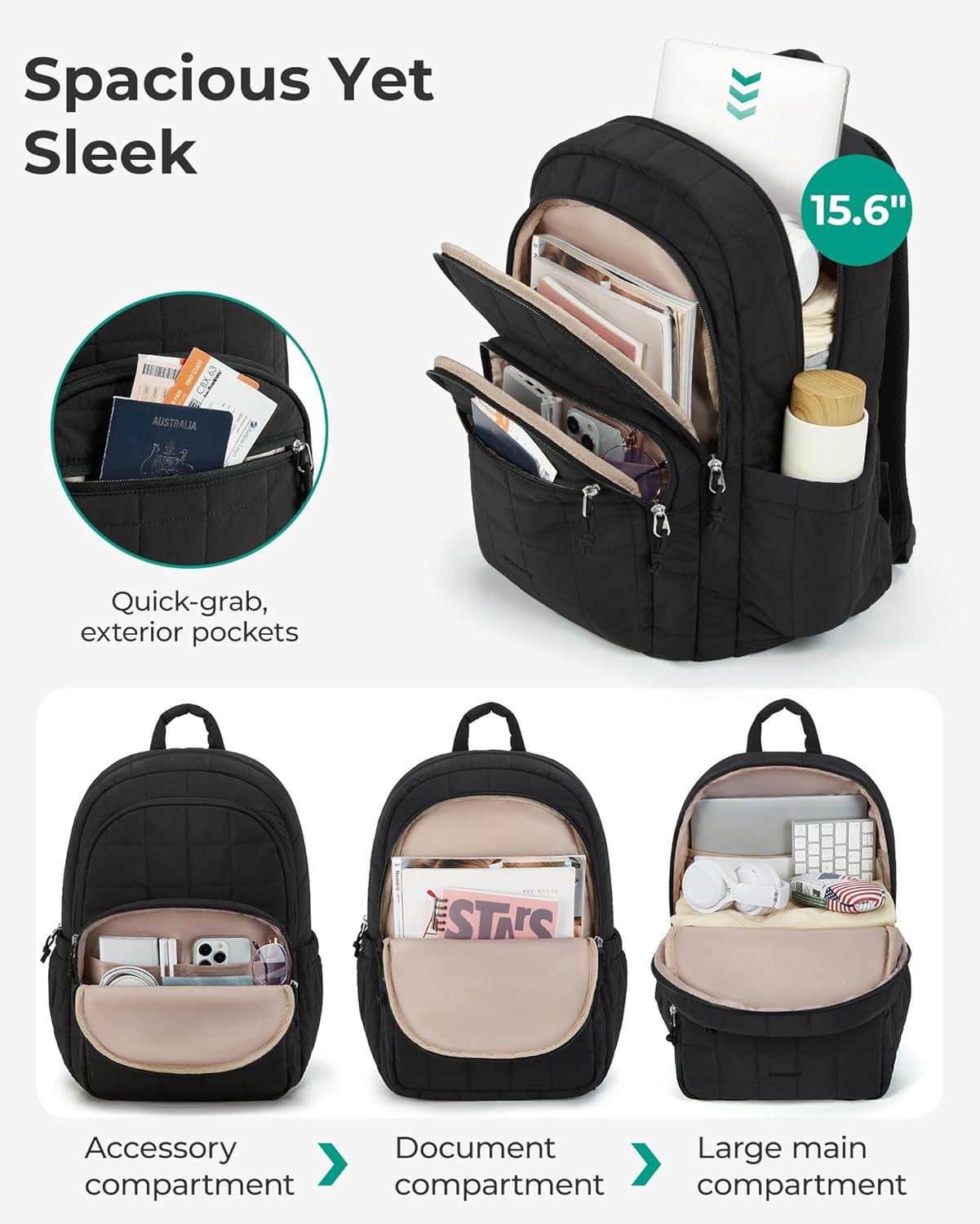  College Laptop Backpack, Travel Backpack for Women