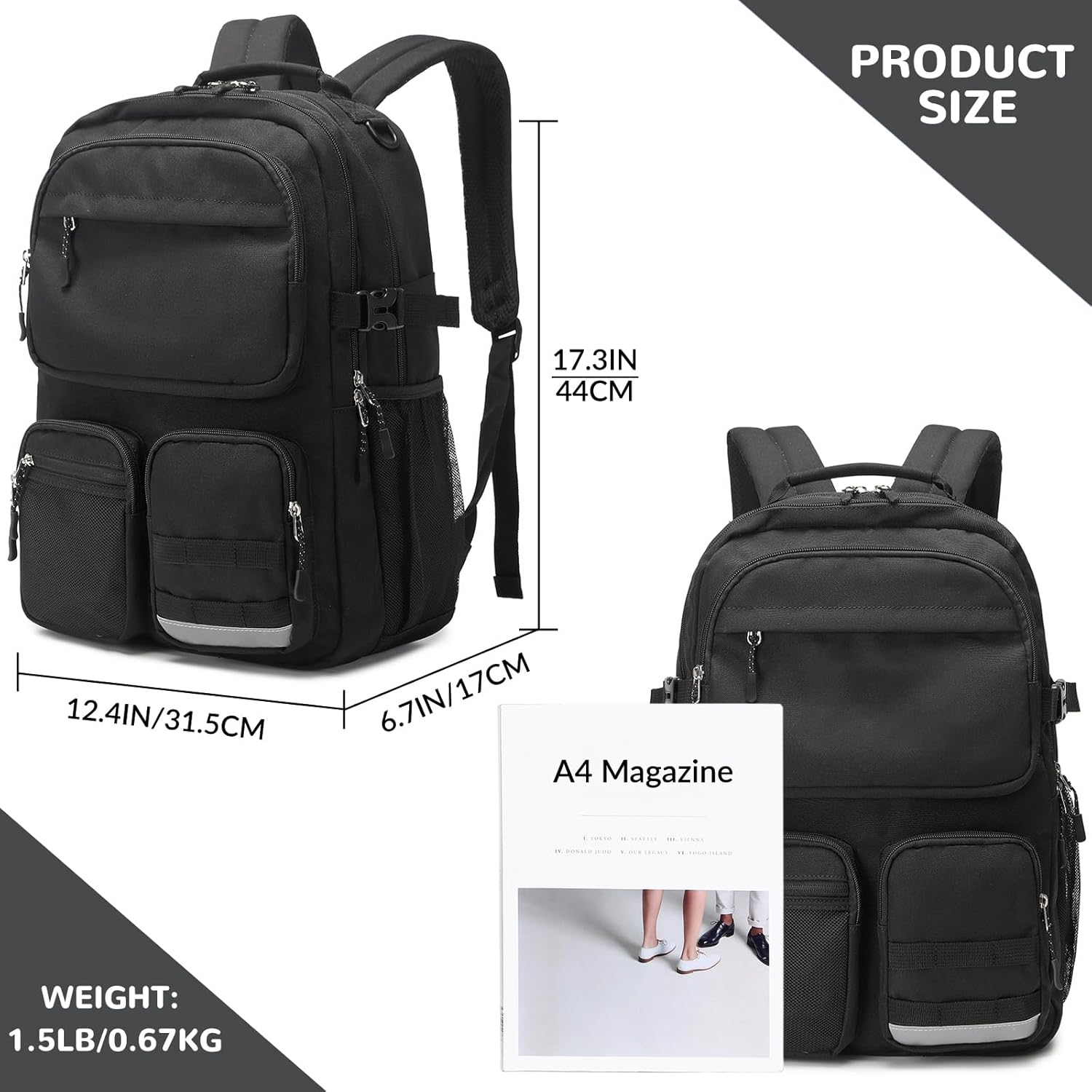 Water Resistant Backpack with Multifunctional