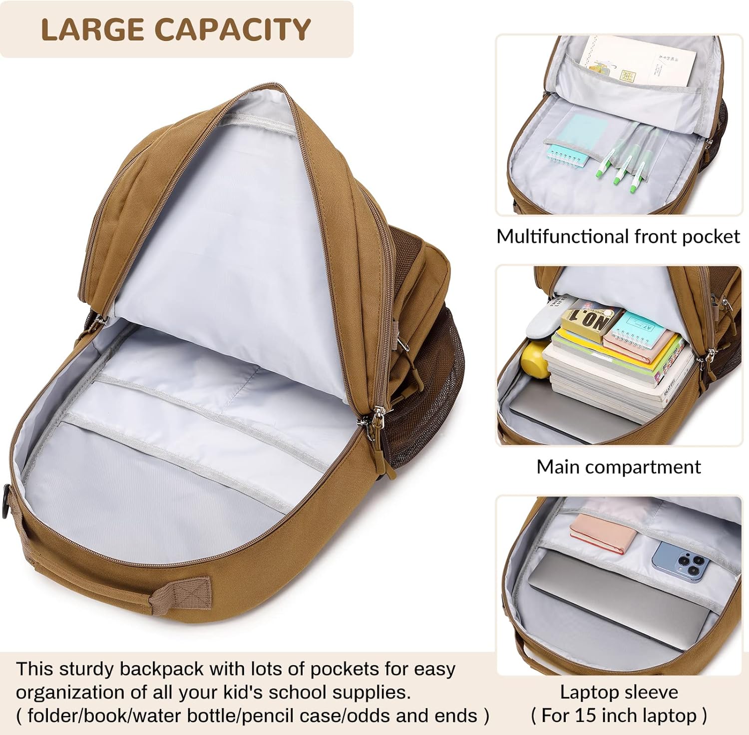 Water Resistant Backpack with Multifunctional